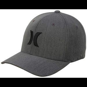 Hurley Dark Grey Textured Fitted Hat - Size S/M
